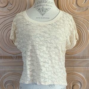 Forever 21 Slightly Destructed & Shear Rose Top. L